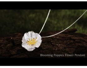 Fashion-Poppy-Flower-Silver-wholesale-jewelry-lots (5)
